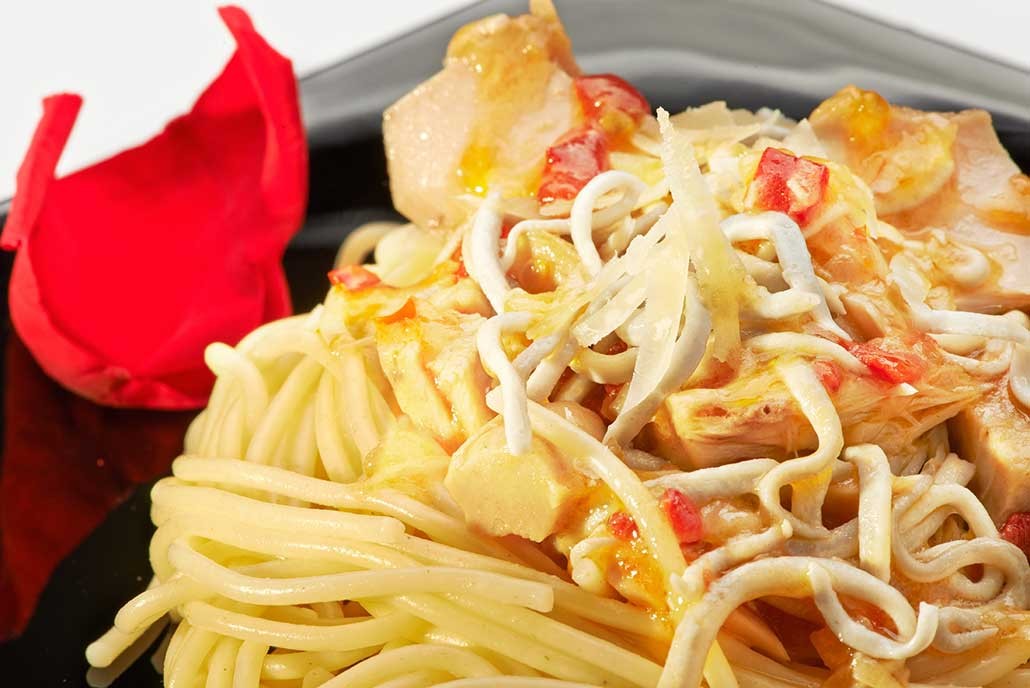 Spaghetti with seafood recipe
