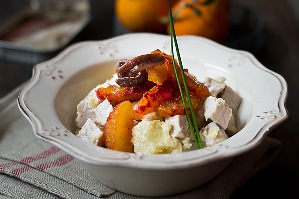 Ensalada de anchoas y naranja