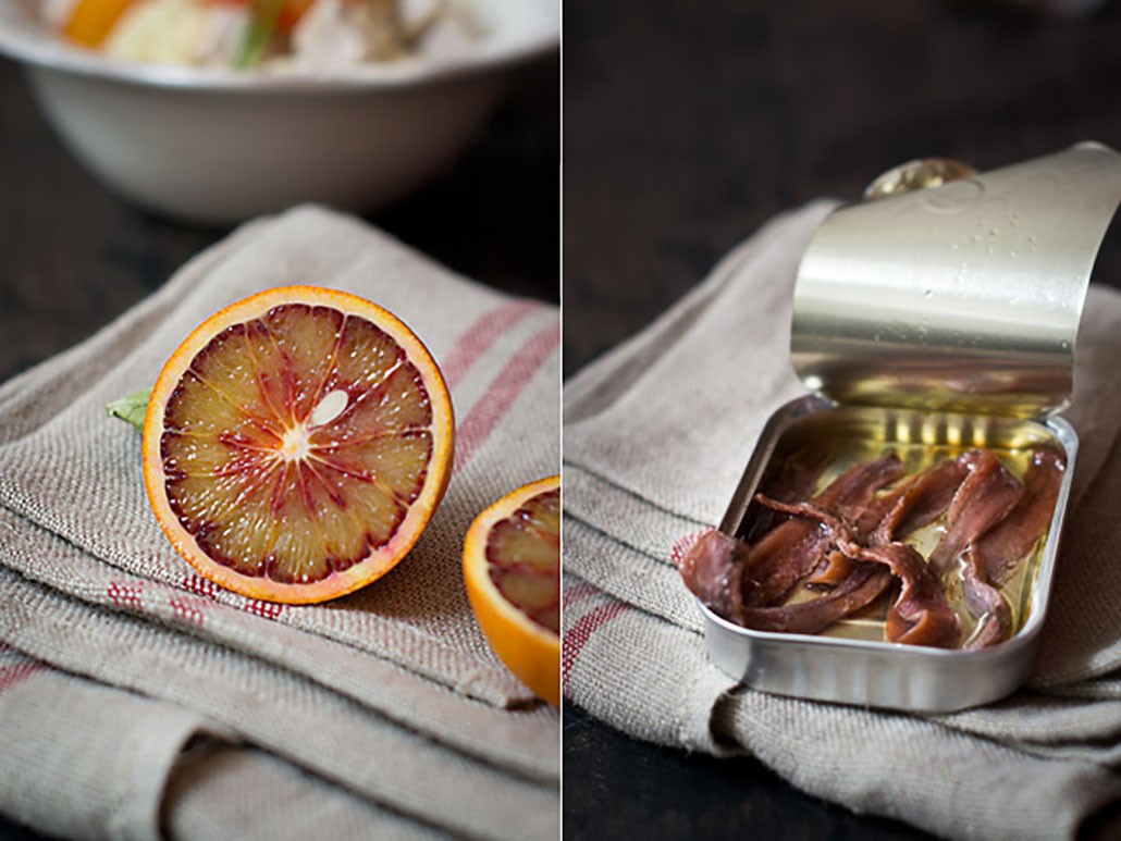 Ensalada de Anchoas y naranja