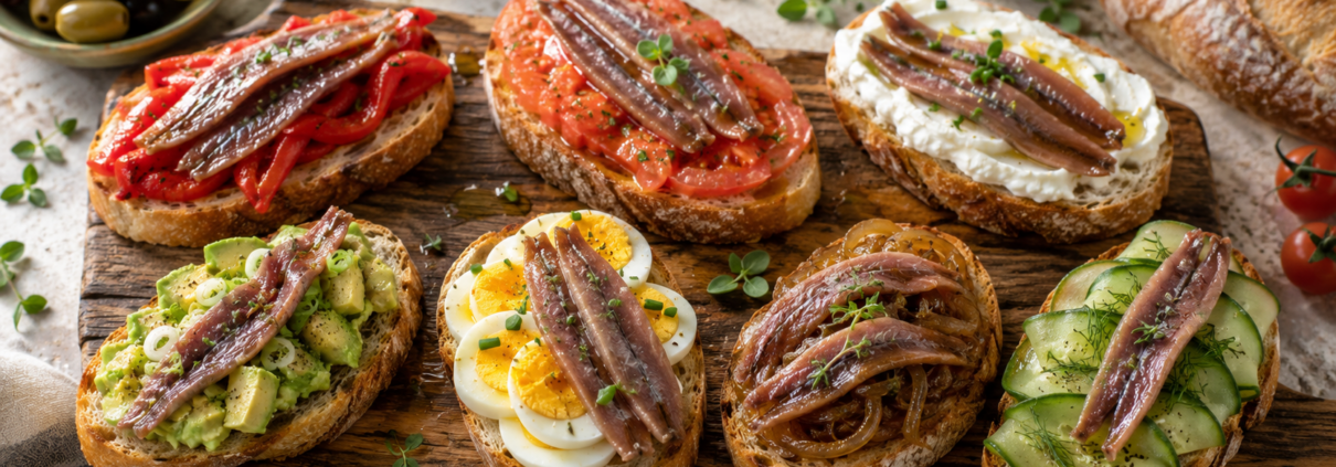 Tostas con anchoas