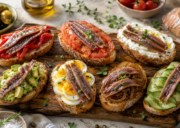 Tostas con anchoas
