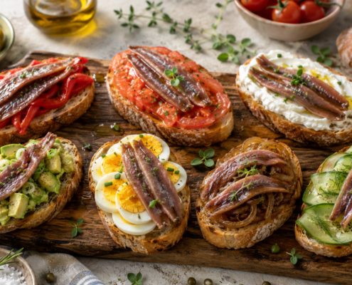 Tostas con anchoas