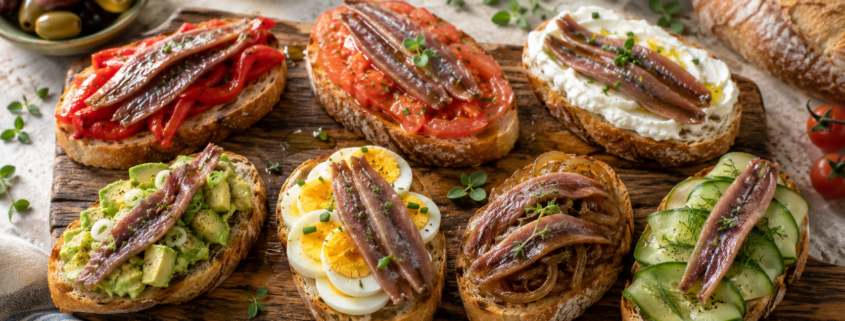 Tostas con anchoas